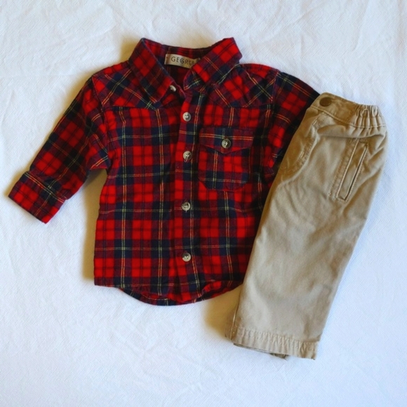 george christmas winter outfit matching set 3 months baby boy - Picture 1 of 11